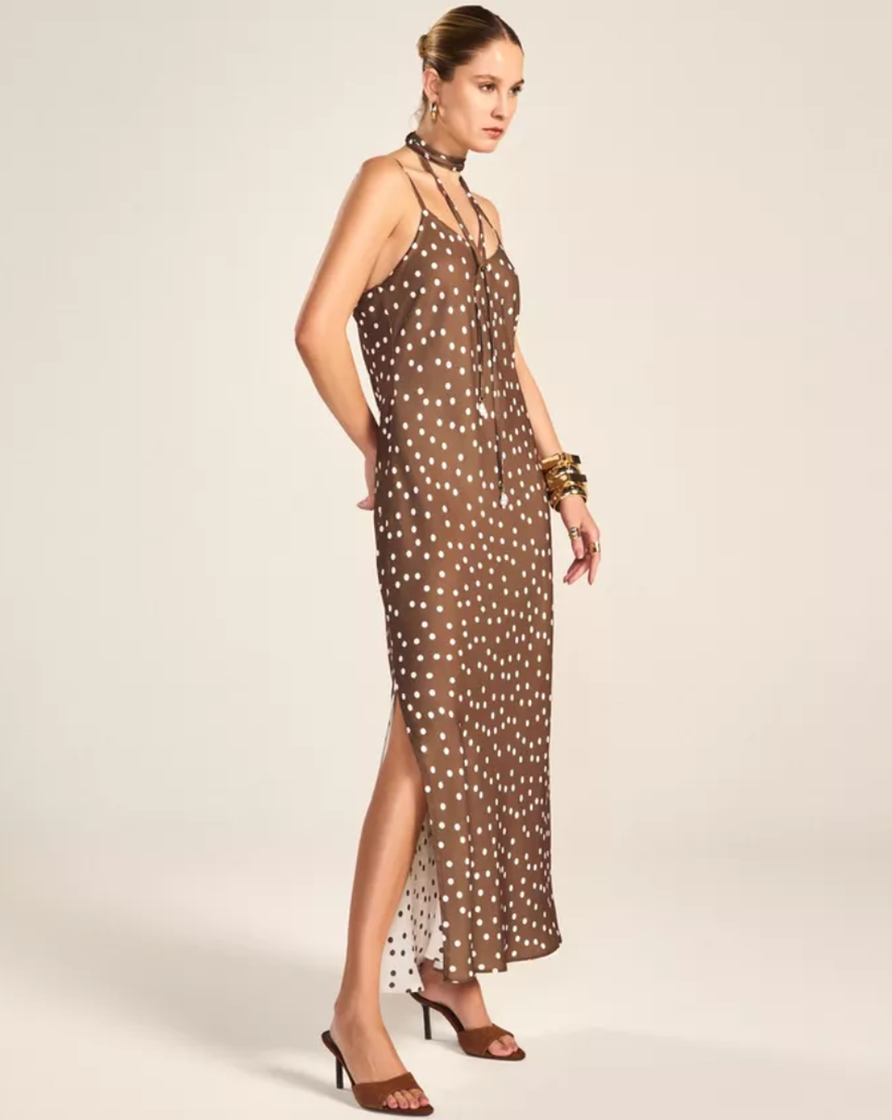 Vestido Benedita Crepe de Alfaiataria Poá Double Face | Raizz