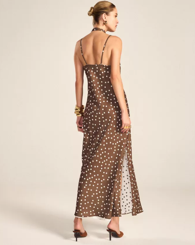 Vestido Benedita Crepe de Alfaiataria Poá Double Face | Raizz