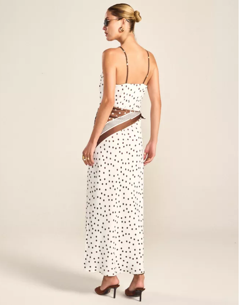 Vestido Benedita Crepe de Alfaiataria Poá Double Face | Raizz