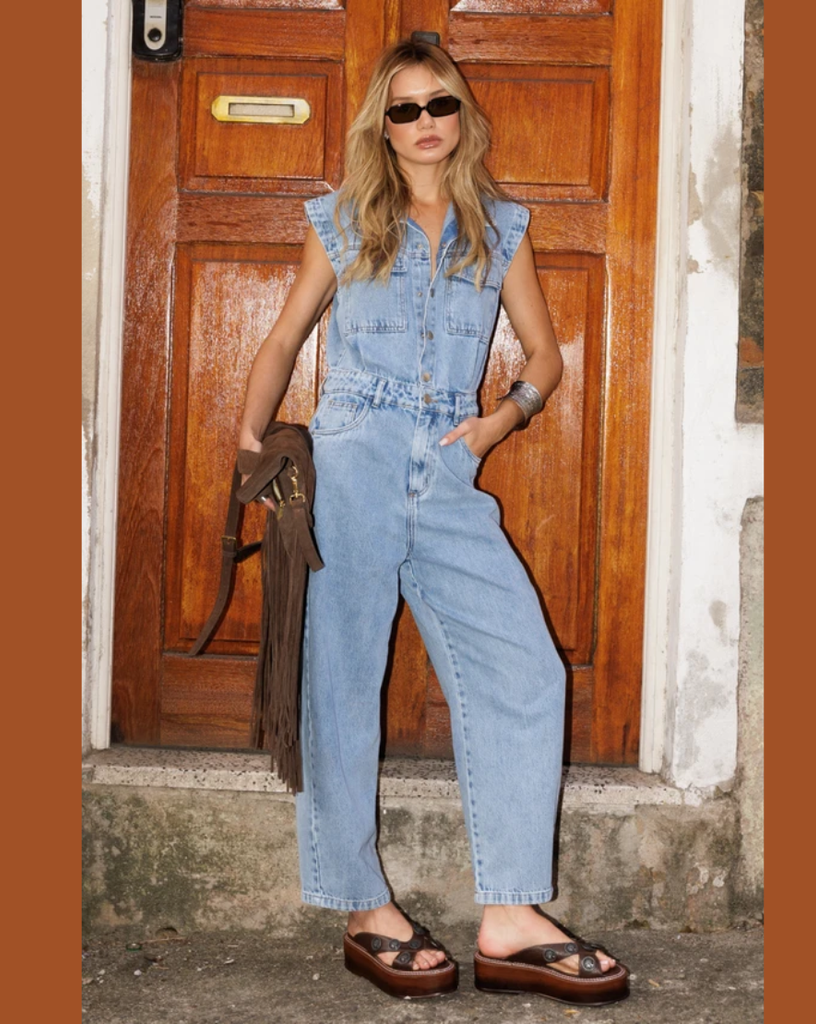 Macacão Jeans Balloon Winnie | Trama Jeans